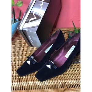 Nina Womens Elegant Square Toe velvet